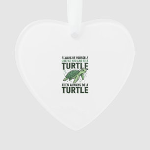 Funny Turtle Quote Vintage Engraving Design_1 Ornament