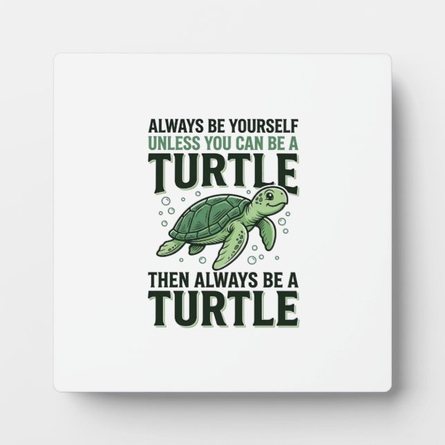 Funny Turtle Quote Vintage Engraving Design_1 Plaque (Front)