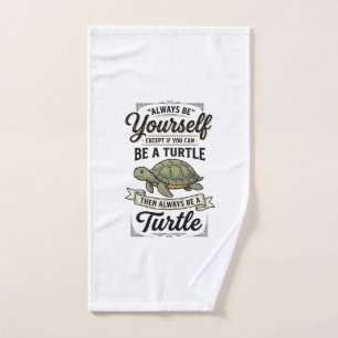 Funny Turtle Quote Vintage Engraving Design (2)_1 Hand Towel