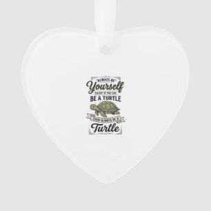 Funny Turtle Quote Vintage Engraving Design (2)_1 Ornament