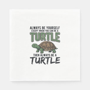 Funny Turtle Quote Vintage Vector Design_1 Napkin