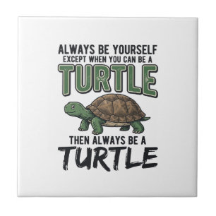 Funny Turtle Quote Vintage Vector Design_1 Tile