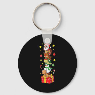 Funny Turtle Santa Elf Snowman Christmas Boys Girl Keychain