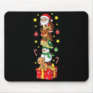 Funny Turtle Santa Elf Snowman Christmas Boys Girl Mouse Pad