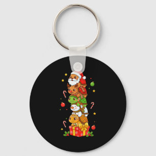 Funny Turtle Santa Elf Snowman Christmas Womens Me Keychain