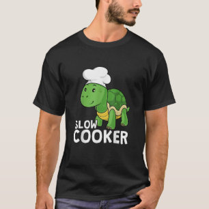 Funny Turtle Slow Cooker Chef Cooking Tortoise T-Shirt