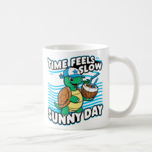 Funny turtle sunny day coffee mug