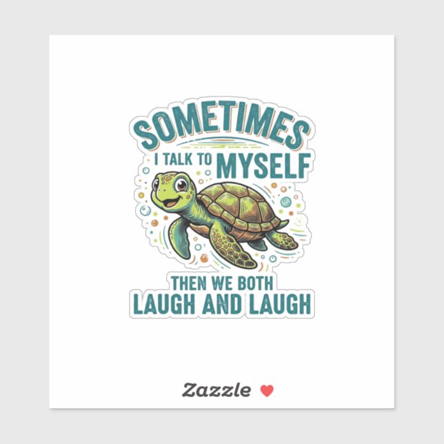 Funny Turtle Talking To Myself Vintage Shirt Desig (Sheet)
