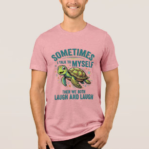 Funny Turtle Talking To Myself Vintage Shirt Desig