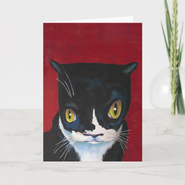 Funny Tuxedo Carte de chat (Devant)