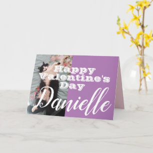 Funny Tuxedo Cat Happy Valentine's Day Name Card