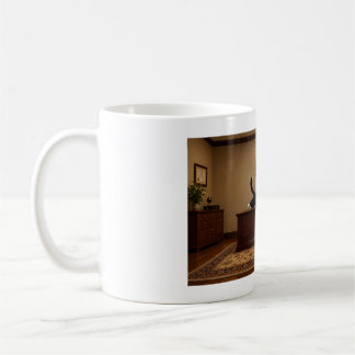 Funny Tuxedo Cat Knocking Over a Vase | Chaos  Coffee Mug