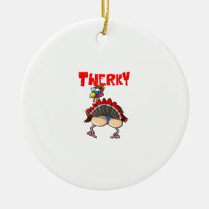 Funny Twerky Dance Cute Love Twerk Dancing Thanksg Ceramic Ornament