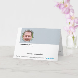 Funny Twitter Interdire Humour plaisanterie Carte 