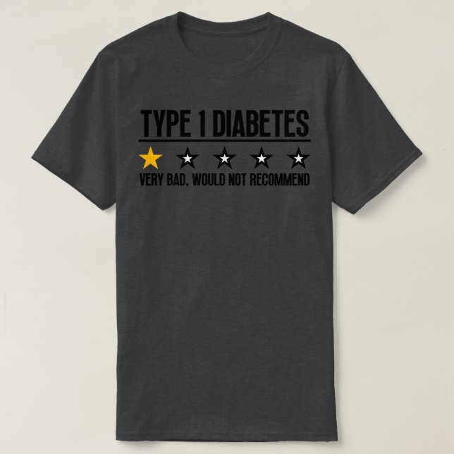 Funny Type 1 Diabetes 5 T-Shirt (Design Front)