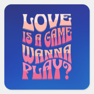 Funny Typograph Valentine  Square Sticker