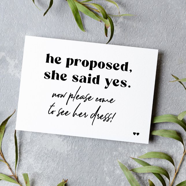 Funny typography black and white wedding invitation (Creator Uploaded)