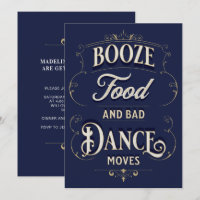 Funny Typography Booze Food Dance Moves Casual