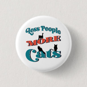 Funny Typography Cats 1 Inch Round Button
