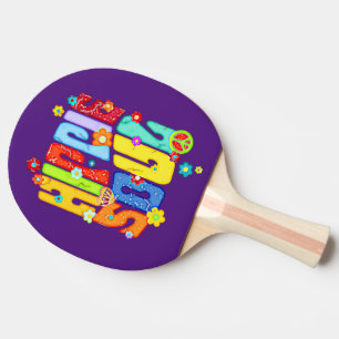 Funny Typography - HIPPIE SOUL 1 Ping Pong Paddle