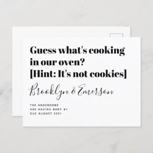 Funny Typography Pregnancy Announcement