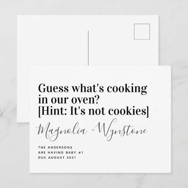 Funny Typography Pregnancy Announcement (Front/Back)