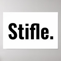 Funny typography quote stifle be quiet sarcastic 