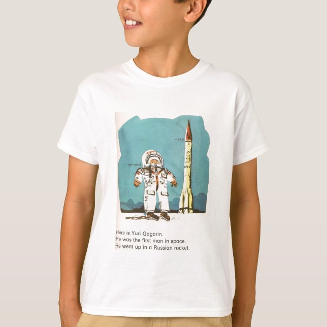 Funny U.S.S.R. Yuri Gagarin Kids T-Shirt (Front)