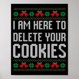 Funny Ugly Christmas Sweater Computer Geek Christm Poster
