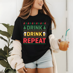 Funny Ugly Christmas Sweater Drink Beer Script
