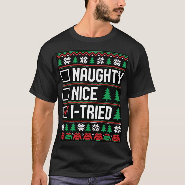 Funny Ugly Christmas Sweater I Tried (Front)