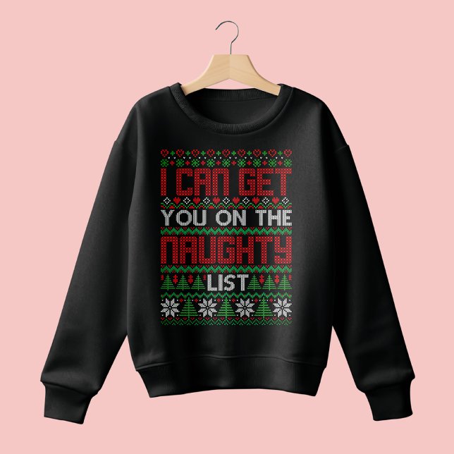 Funny Ugly Christmas Sweater Naughty List Knit (Creator Uploaded)