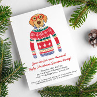 Funny Ugly Christmas Sweater Party Cute Dog