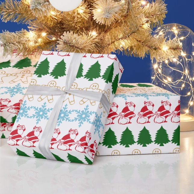 Funny Ugly Christmas Sweater Pattern Wrapping Paper (Holidays)