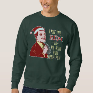 Funny Ugly Christmas Sweater Retro Rum Man Humour