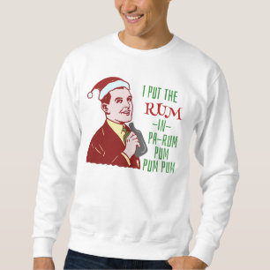 Funny Ugly Christmas Sweater Rum Man Retro Humour