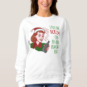 Funny Ugly Christmas Sweater Rum Woman Retro
