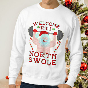 Funny Ugly Christmas Sweater   Santa North Swole