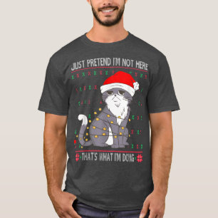 Funny Ugly Christmas Sweater with Sarcastic Cat Sa