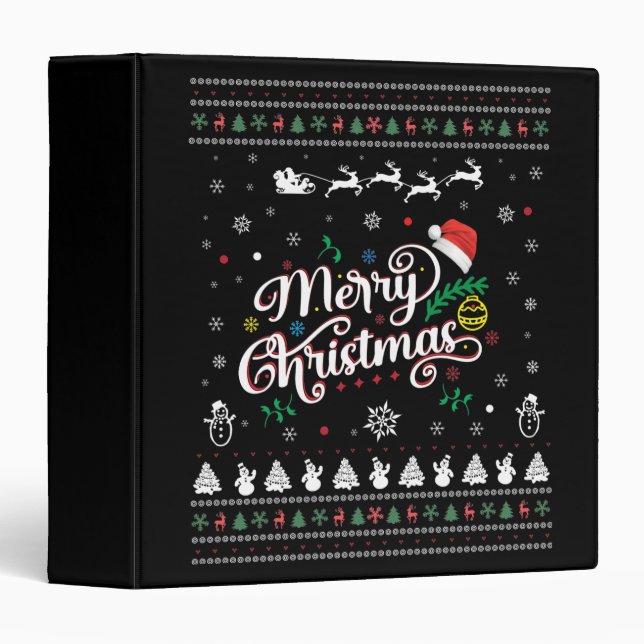 Funny Ugly  Merry Christmas Binder (Front/Spine)