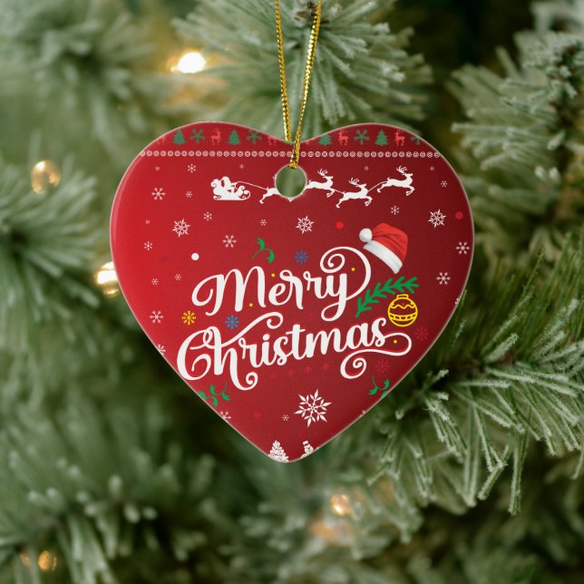 Funny Ugly  Merry Christmas Ceramic Ornament (Tree)