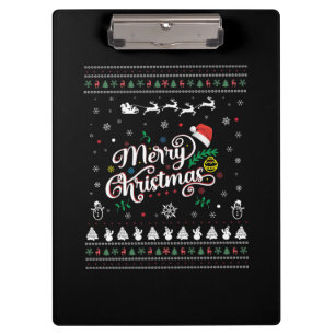 Funny Ugly Merry Christmas Clipboard