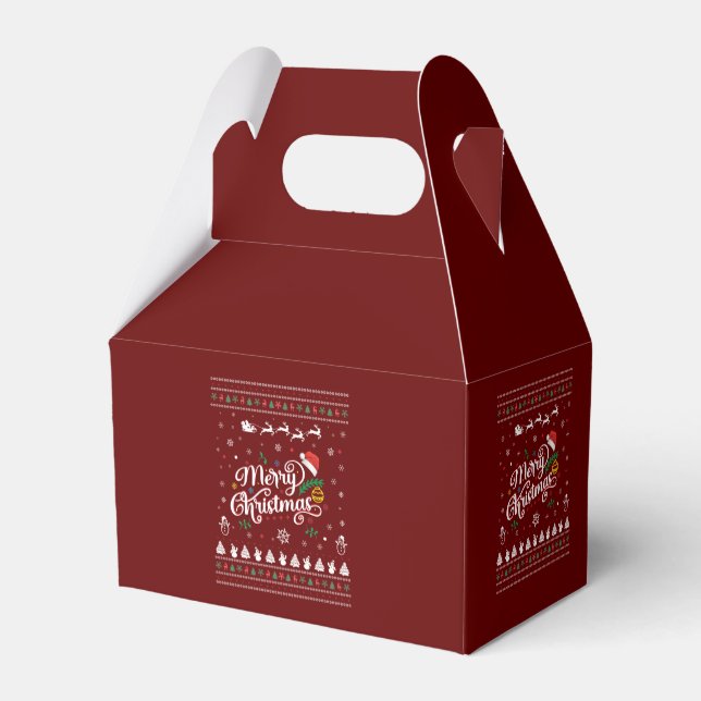 Funny Ugly  Merry Christmas Favor Box (Back Side)