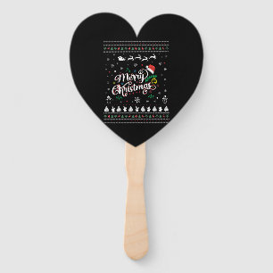 Funny Ugly  Merry Christmas Hand Fan