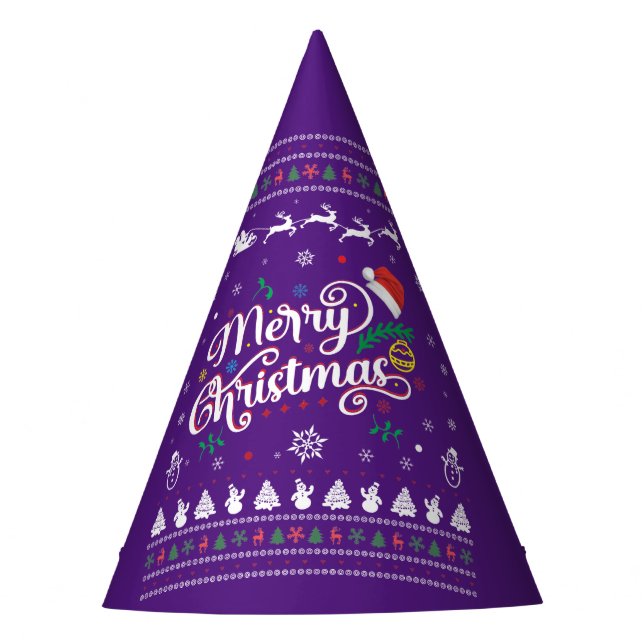 Funny Ugly  Merry Christmas Party Hat (Front)