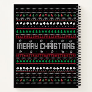 Funny Ugly  Merry Christmas pattern Notebook