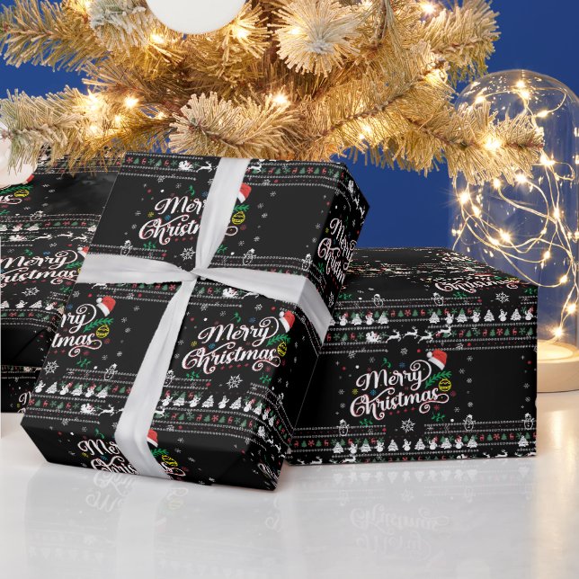 Funny Ugly  Merry Christmas Wrapping Paper (Holidays)