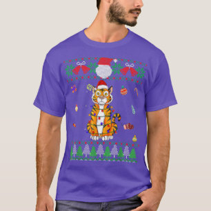 Funny Ugly Sweater Christmas Animals Santa Tigers