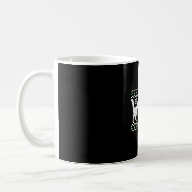 Funny Ugly T REX Christmas Coffee Mug (Left)