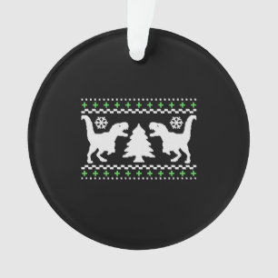 Funny Ugly T REX Christmas Ornament